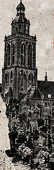 De Peperbus in Zwolle, in zwart-wit